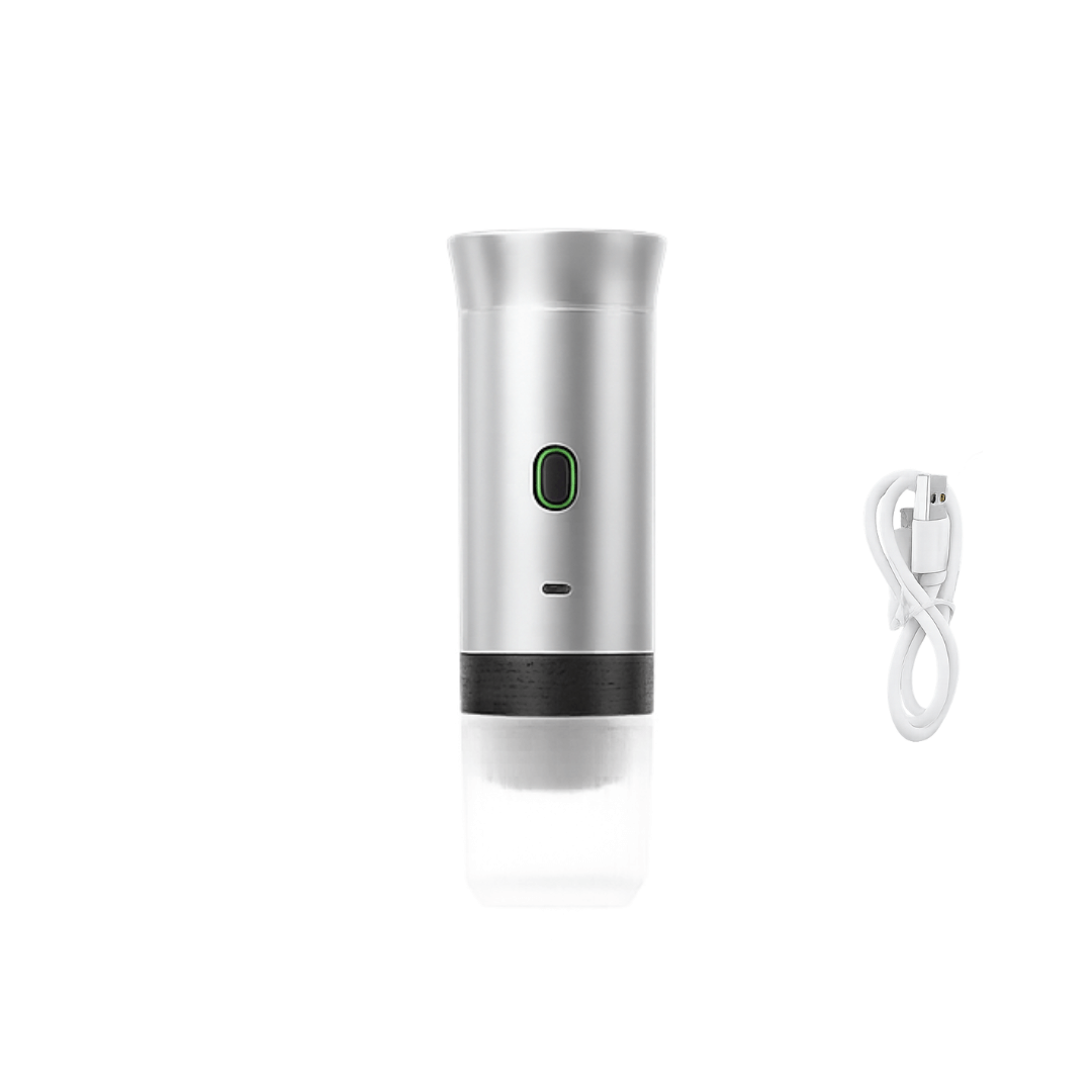 Akku-Espressomaschine für Kapseln & Pulver – Silber
