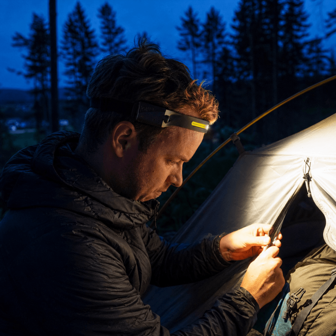 Stirnlampe mit 230°-Licht und Bewegungssensor – Ansicht 30