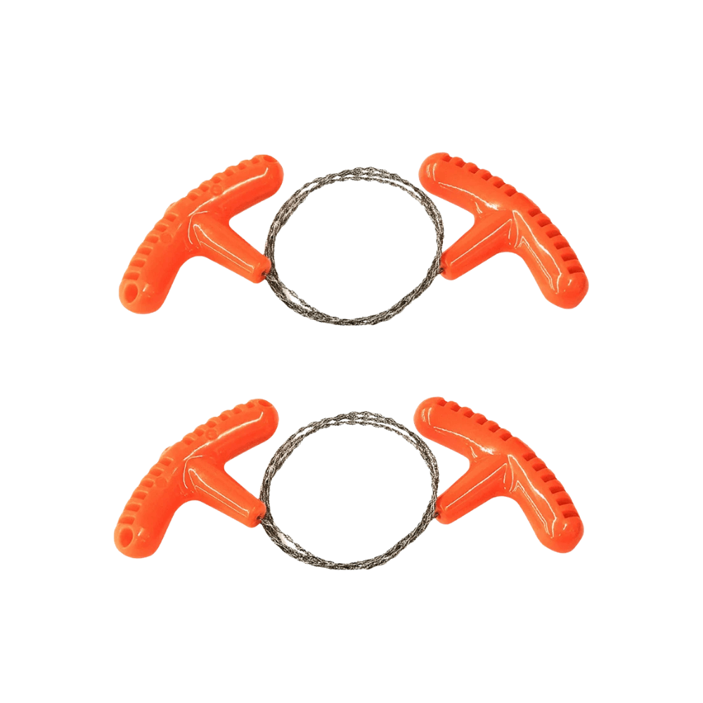 Drahtsäge aus Edelstahl mit T-Griffen, 2er-Set – Orange 2er Set