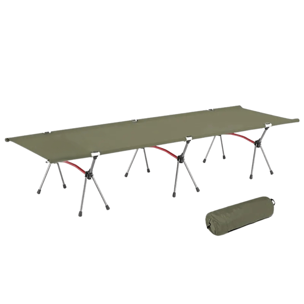 Faltbares Feldbett bis 120 kg, nur 2,2 kg – Moosgrün