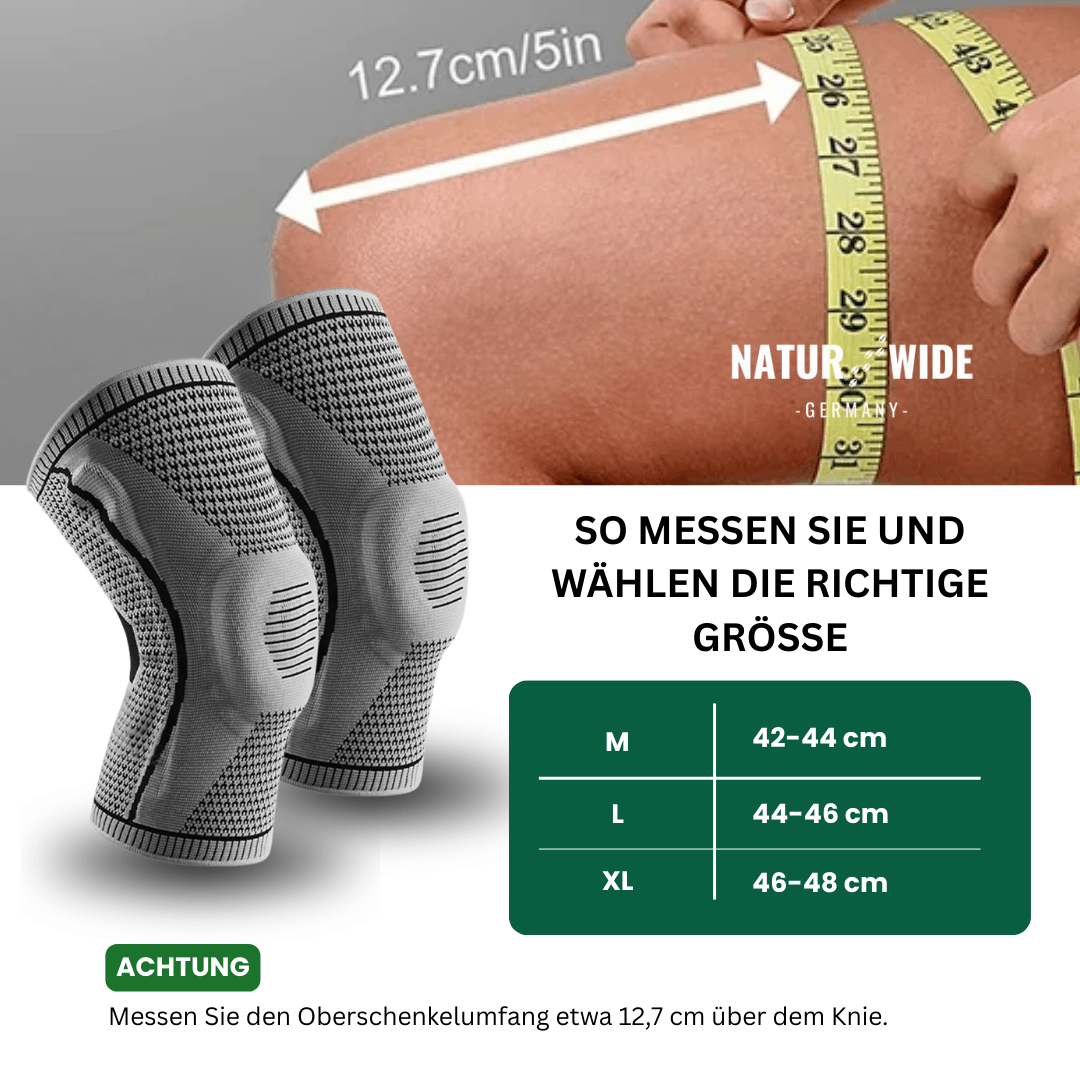Gestrickte Kniebandage mit Silikonring, M–XL – Ansicht 14