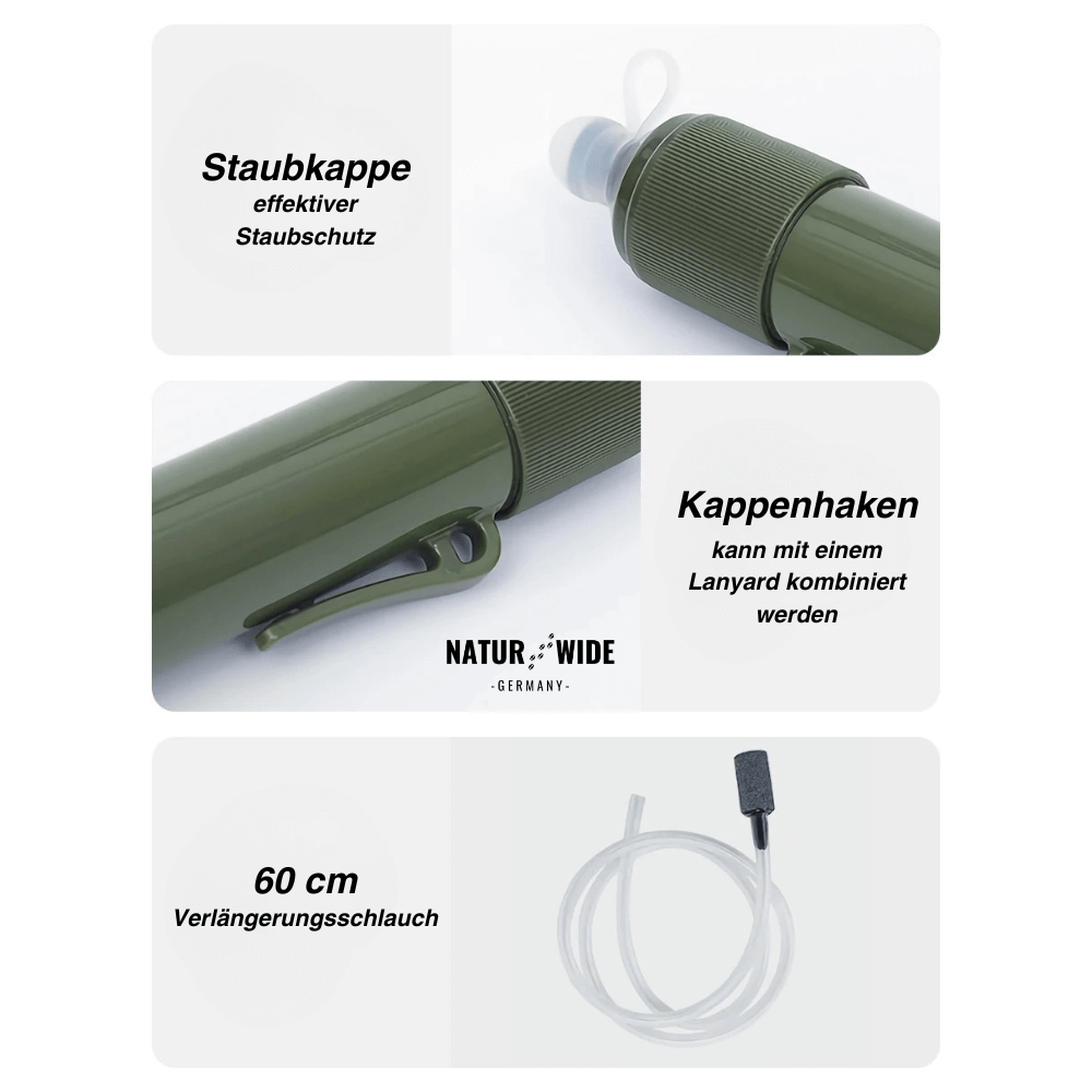 Mini-Wasserfilter für Camping, Wandern & Notfall – Ansicht 12