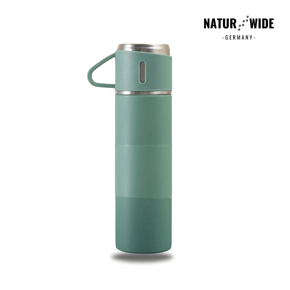 Thermosflasche 500 ml mit 3 Tassen, Edelstahl – Ansicht 23