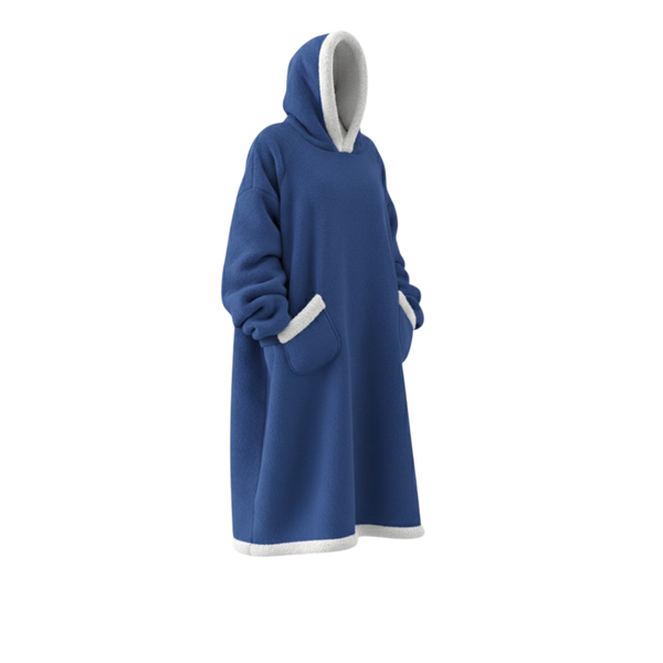 Oversize Flanell-Deckenhoodie – Tragbare Kuscheldecke mit Ärmeln & Kapuze