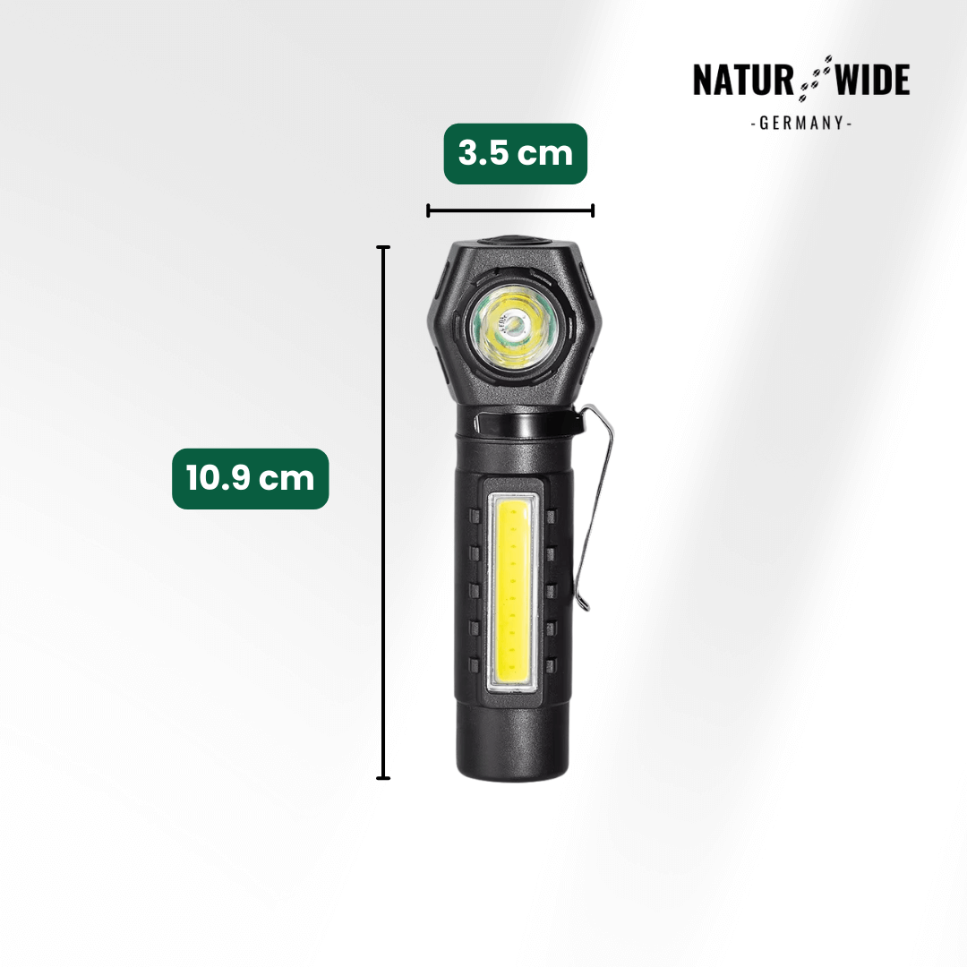 2-in-1 LED-Taschenlampe & Stirnlampe, USB-C – Ansicht 14