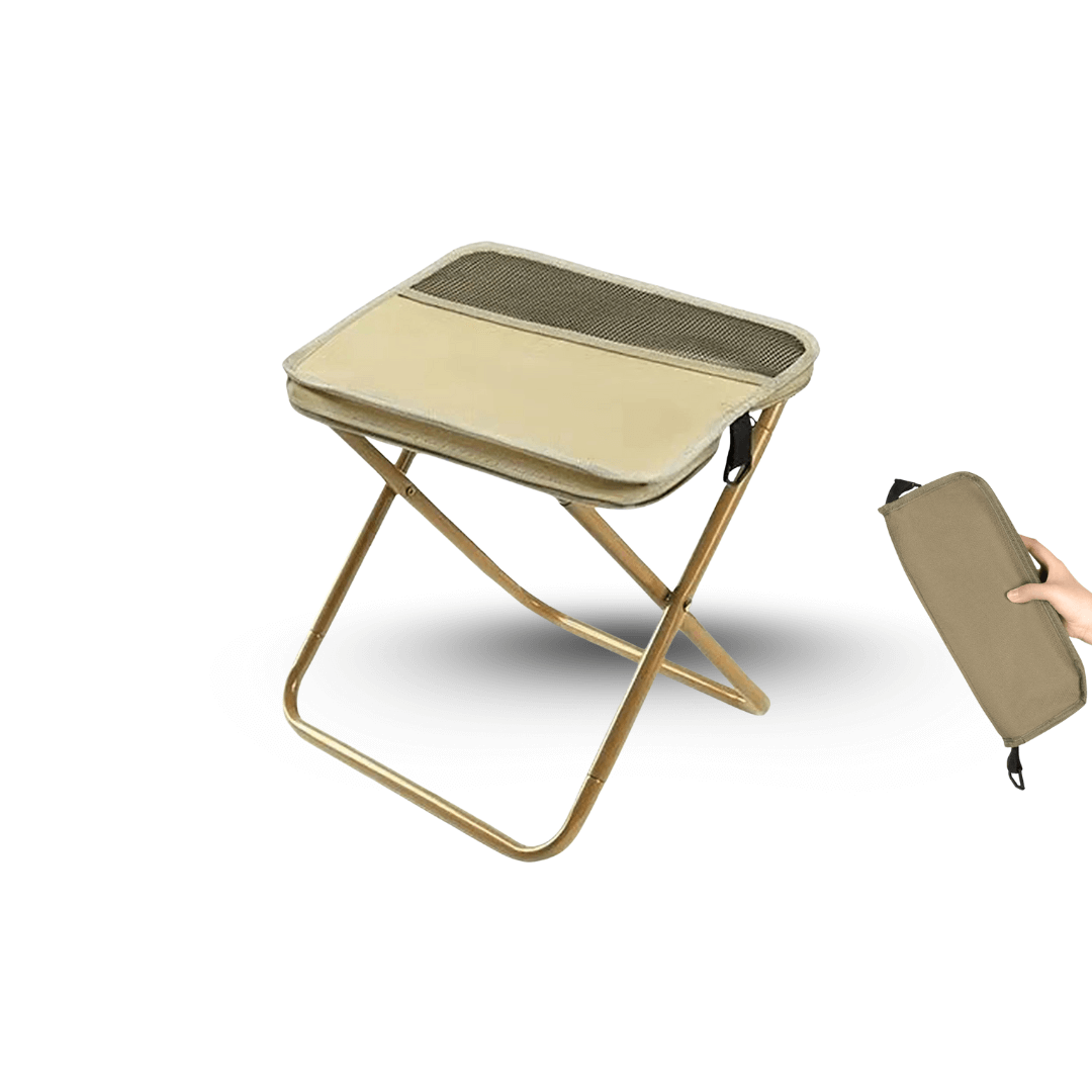 Faltbarer Campingstuhl, 0,9 kg, bis 120 kg – Beige