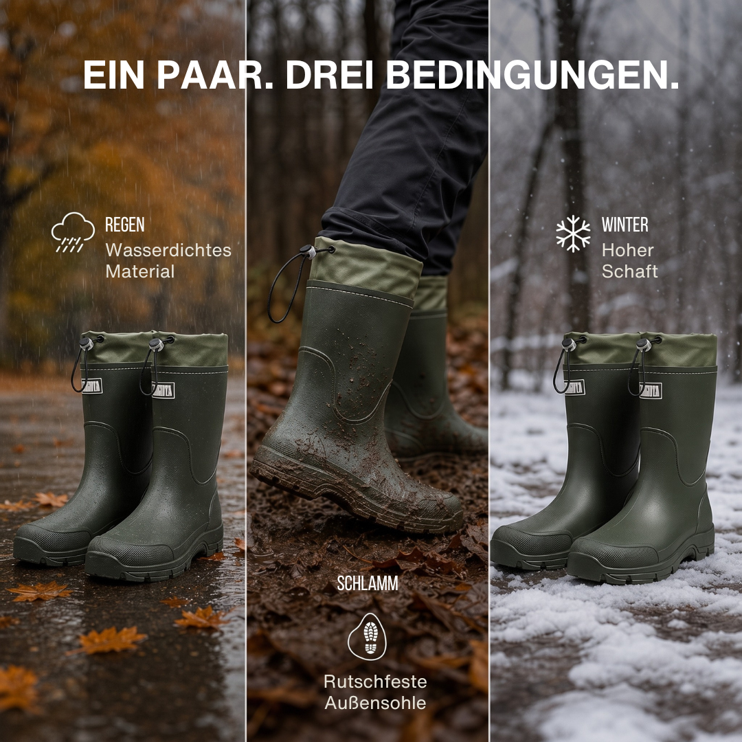 Wasserdichte Gummistiefel unisex, rutschfest – Ansicht 40