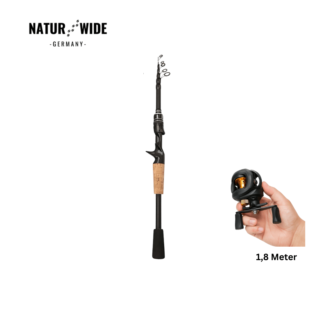 Teleskop-Angelrute aus Carbon, 1,5–2,4 m – Ansicht 16