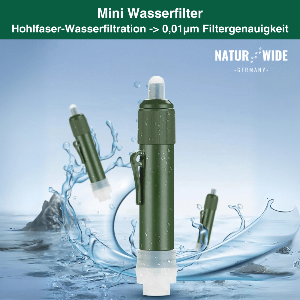 Mini-Wasserfilter für Camping, Wandern & Notfall – Ansicht 4