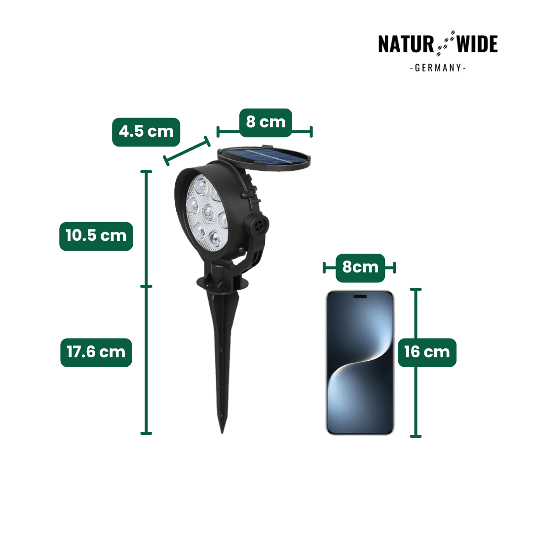 Solar-Gartenstrahler 2er-Set, IP65, verstellbar – Ansicht 15