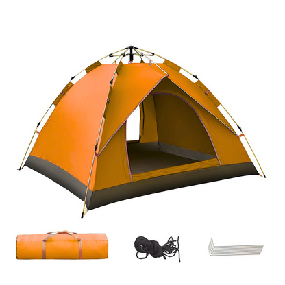 Pop-up-Zelt mit Sekundenaufbau für 1–3 Personen – Orange