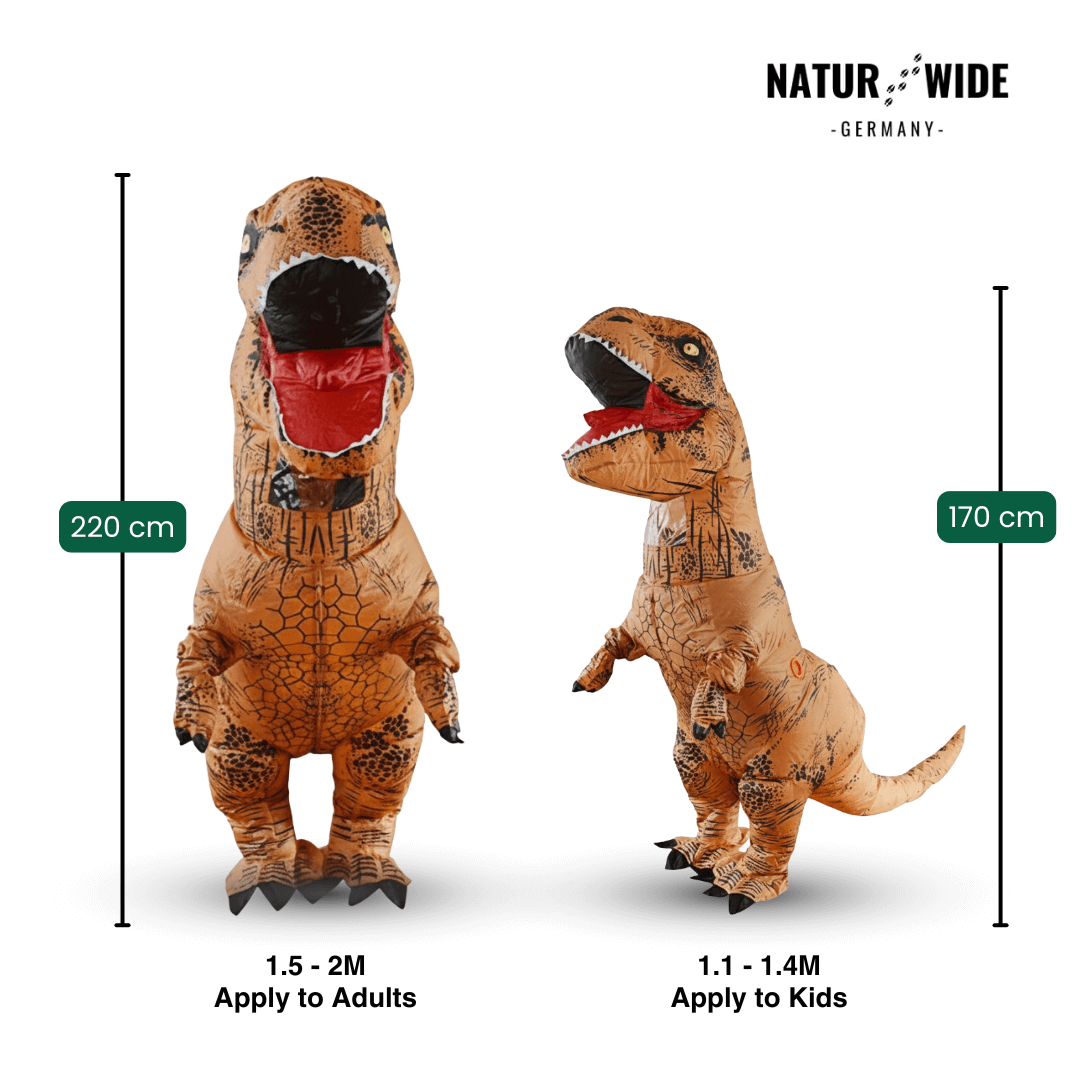 Aufblasbares T-Rex-Kostüm, Kind & Erwachsene – Ansicht 6
