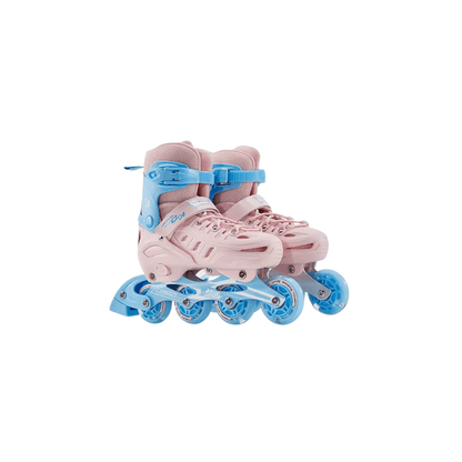 Größenverstellbare Inline Skates mit LED-Rollen – Rosa
