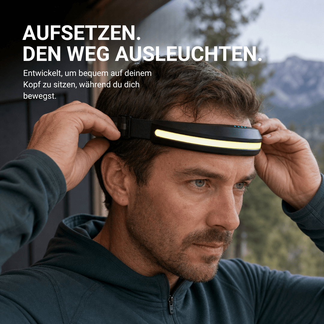 Stirnlampe Pro mit 400 Lumen, USB-C, Rotlicht – Ansicht 34