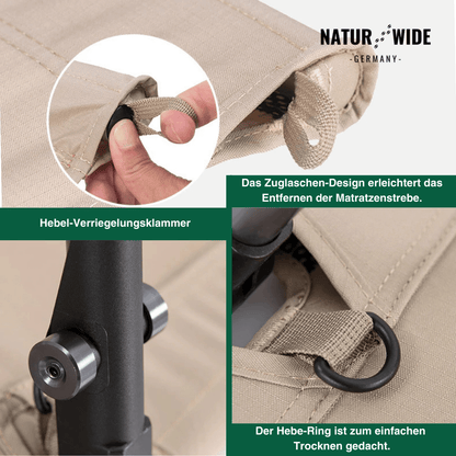 Faltbares Feldbett bis 120 kg, nur 2,2 kg – Ansicht 11