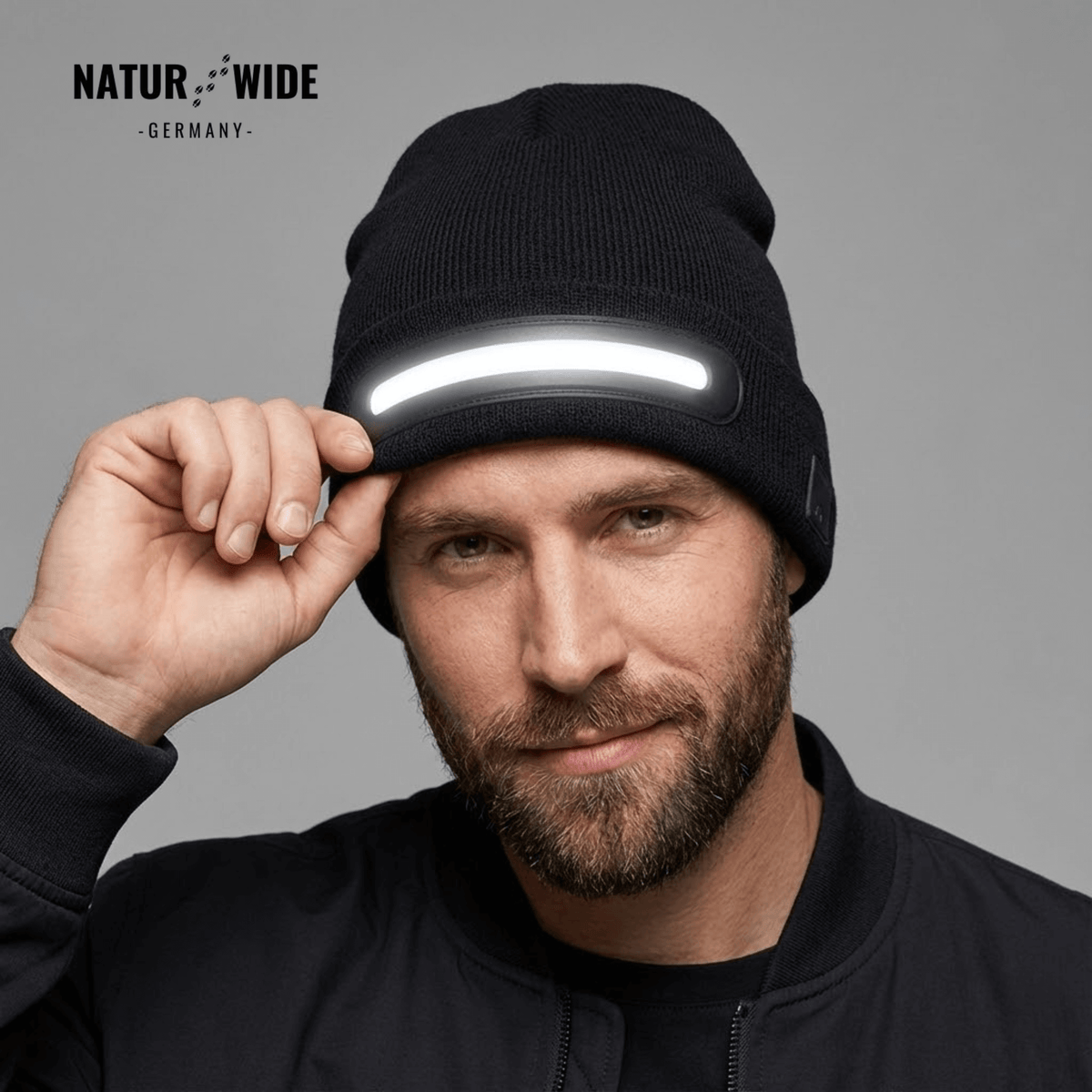 LED-Mütze mit Licht, USB-Akku, unisex – Ansicht 5
