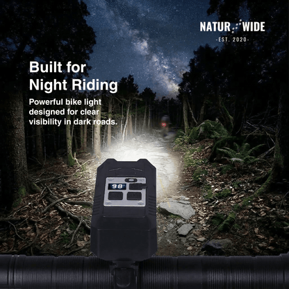Akku-Fahrradlicht, 9 LEDs, Display & Rücklicht – Ansicht 7