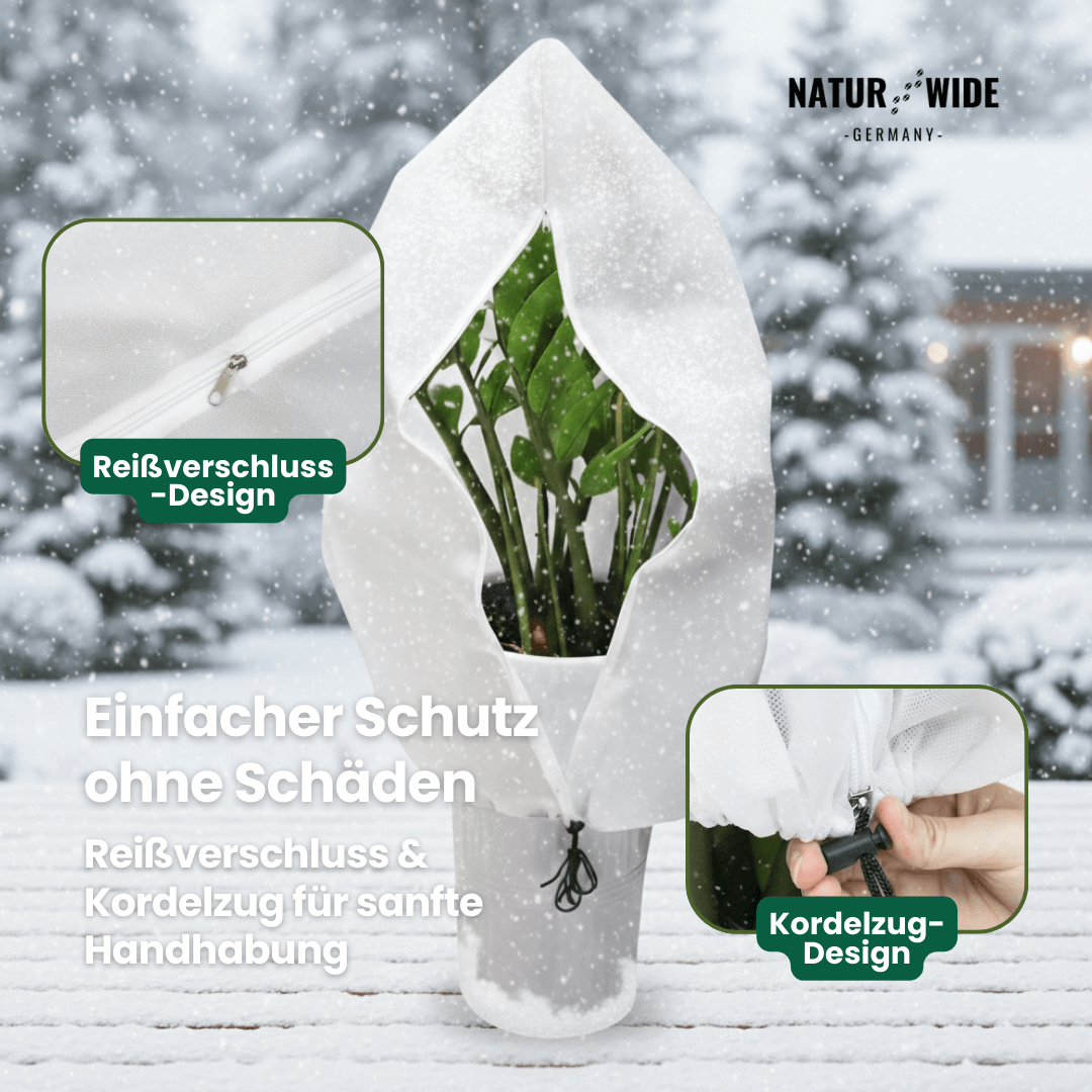 Winterschutz-Haube für Pflanzen mit Zipper – Ansicht 6