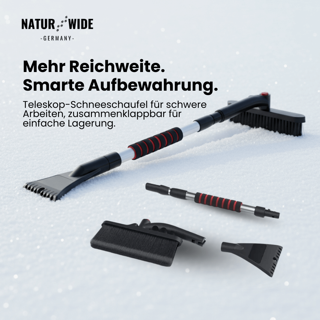 Teleskop-Schneebürste mit Eiskratzer, 2-in-1 – Ansicht 9