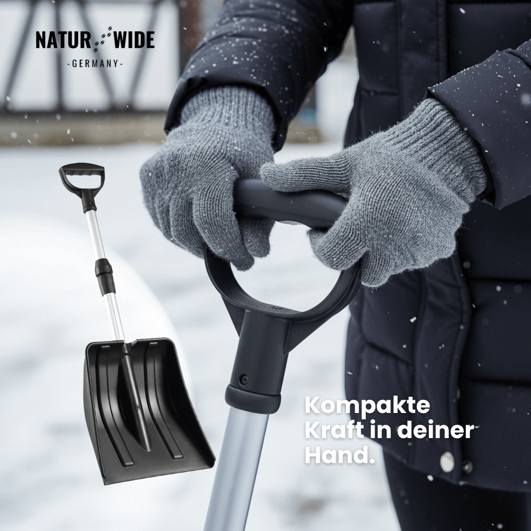 Teleskop-Schneeschaufel fürs Auto, Alu, 1 kg – Ansicht 12