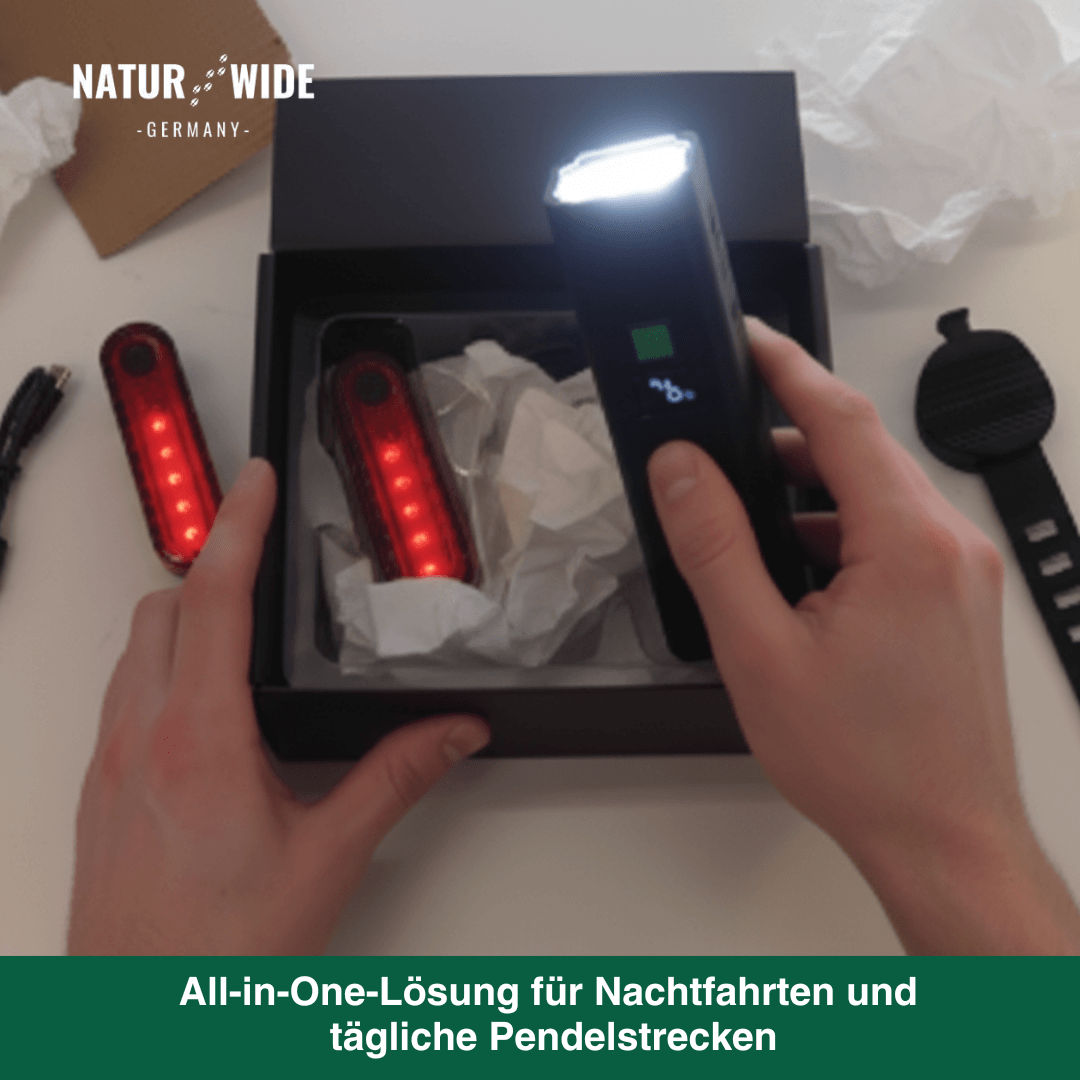 Fahrradlicht-Set mit 1200-Lumen-Frontlicht – Ansicht 6
