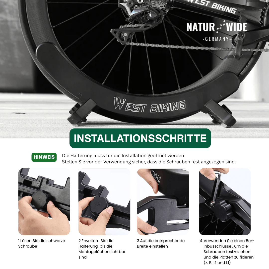 Fahrrad-Bodenständer, verstellbar 30–80 mm – Ansicht 4