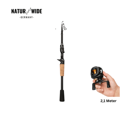 Teleskop-Angelrute aus Carbon, 1,5–2,4 m – Ansicht 15