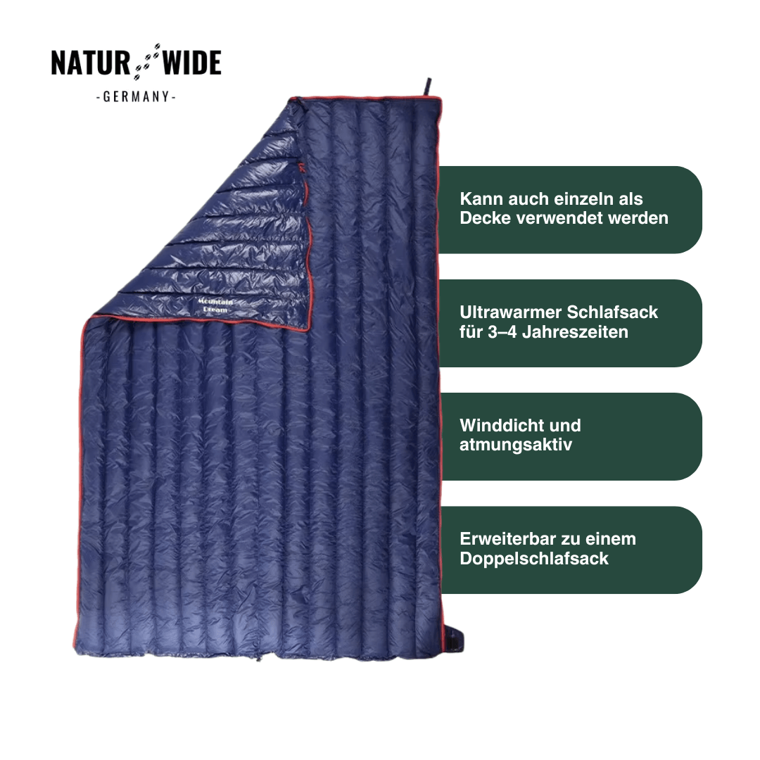 Daunenschlafsack 90 % Gänsedaunen, 725 g – Ansicht 4