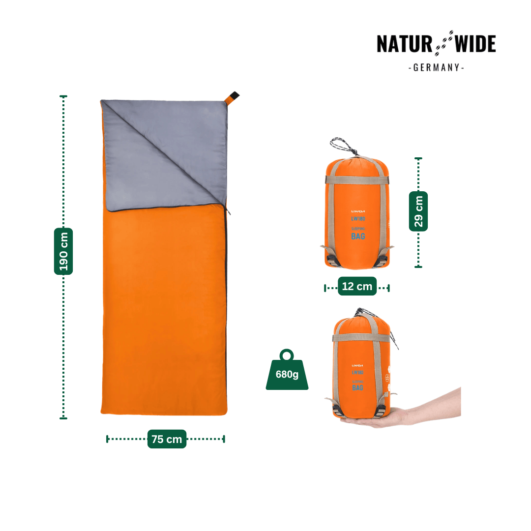 Ultraleichter Deckenschlafsack, 680 g, 15 °C – Ansicht 13
