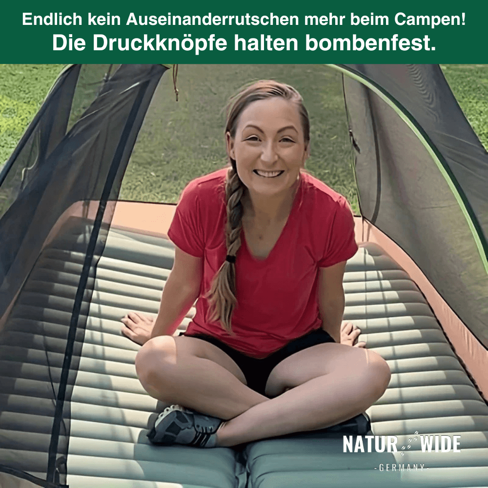Isomatte Pro mit Kissen & Fußpumpe, 10 cm dick – Ansicht 7