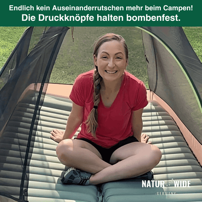 Isomatte Pro mit Kissen & Fußpumpe, 10 cm dick – Ansicht 7