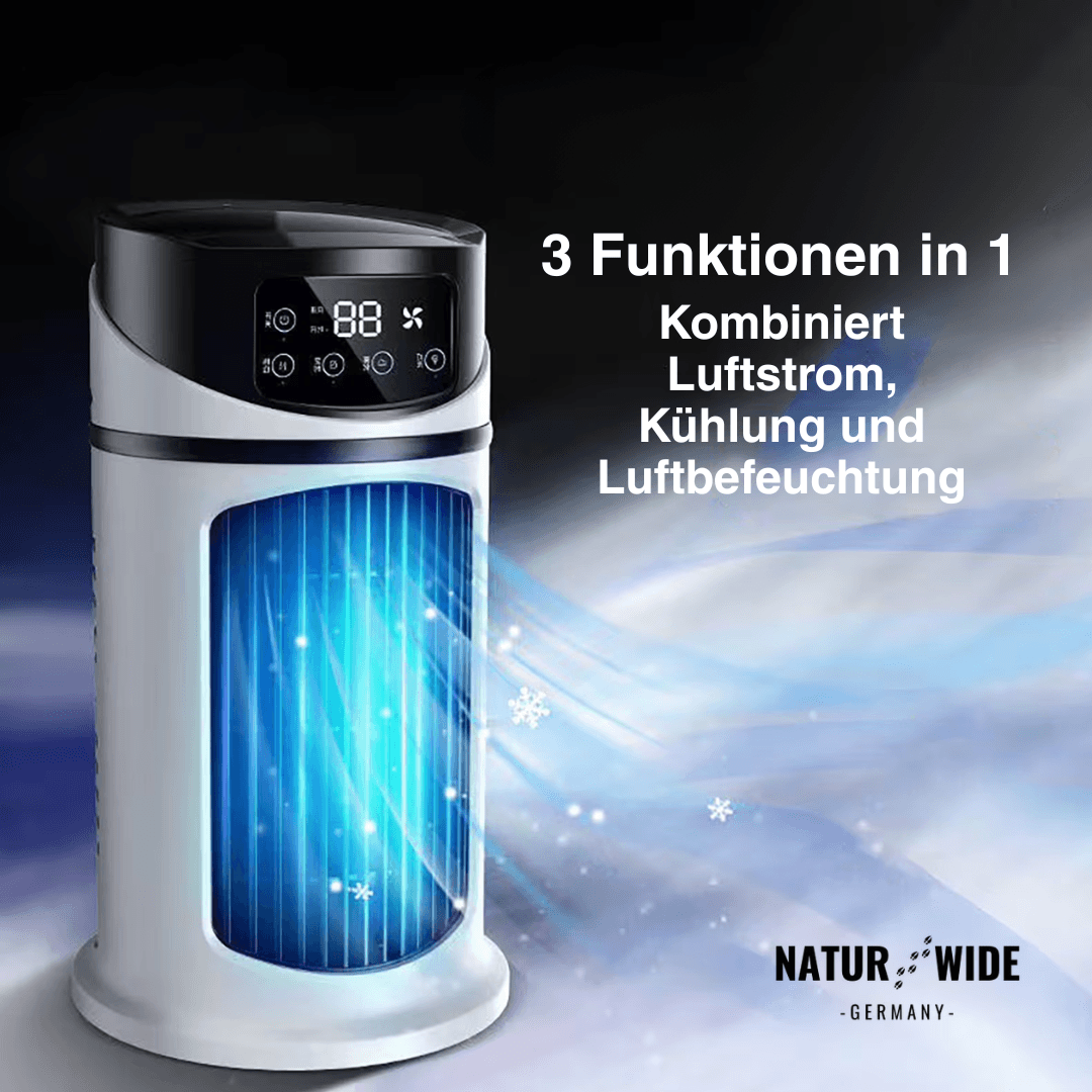 Mini-Luftkühler mit USB, Ventilator & Befeuchter – Ansicht 3