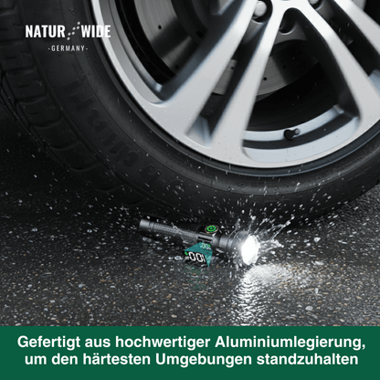 Alu-LED-Taschenlampe mit Zoom und Akkuanzeige – Ansicht 10