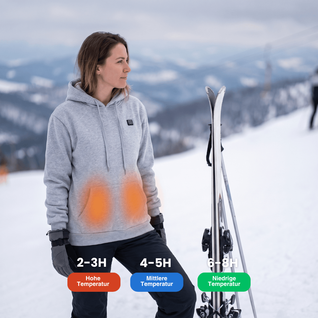 USB beheizter Hoodie mit Reißverschluss, unisex – Ansicht 3