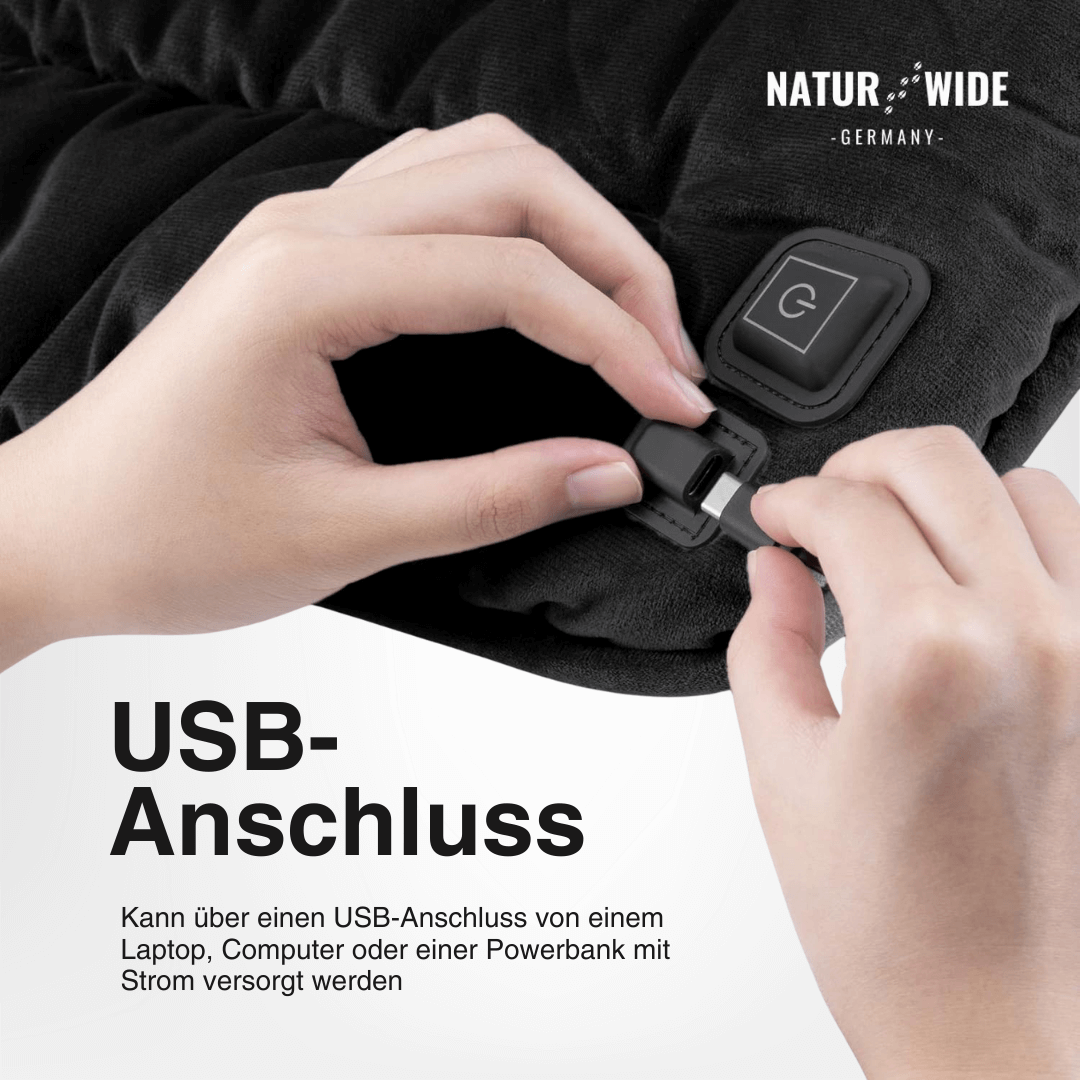 USB-Sitzheizkissen 45 × 45 cm, 3 Stufen – Ansicht 4