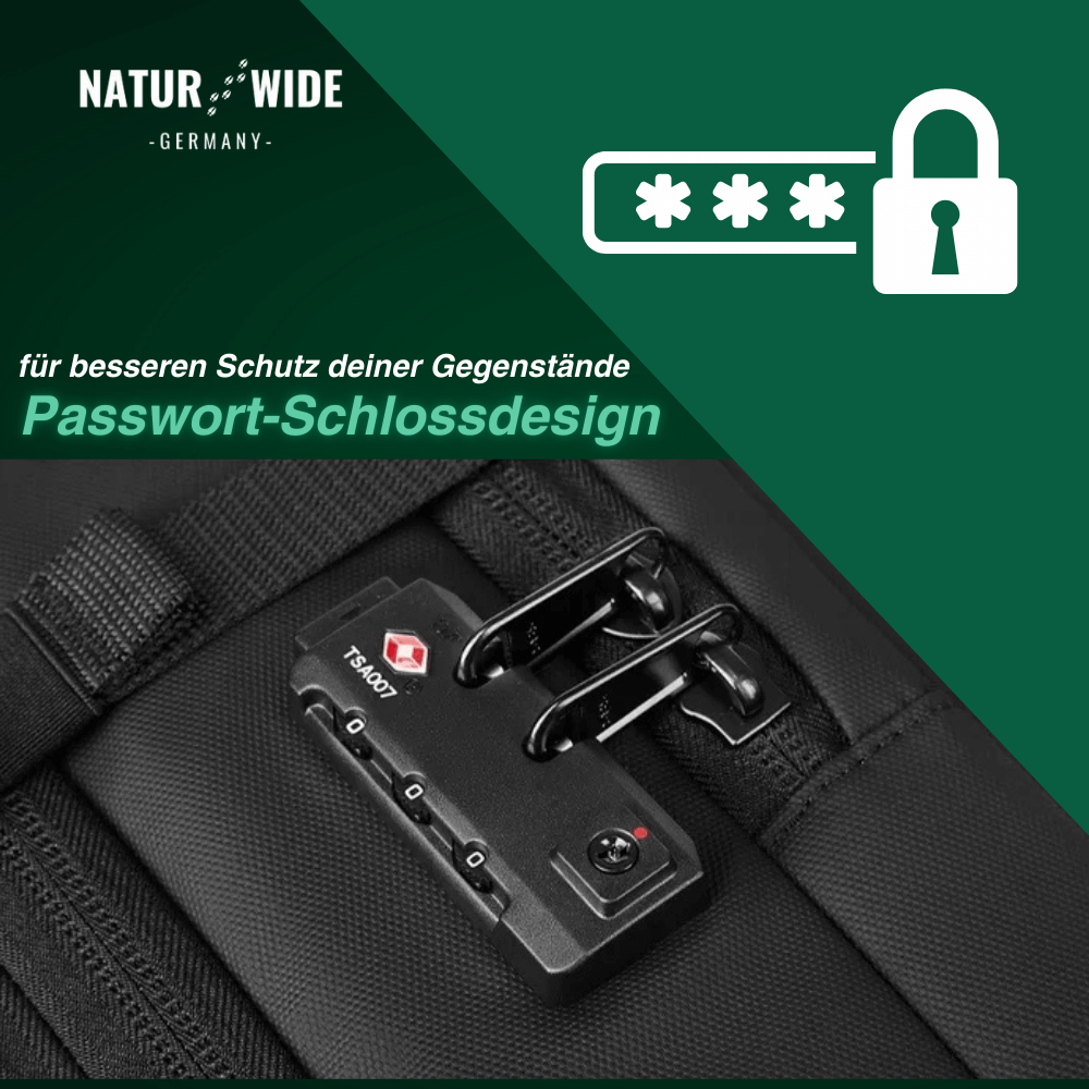 Vakuum-Rucksack 36–55 L mit 17-Zoll-Laptopfach – Ansicht 9