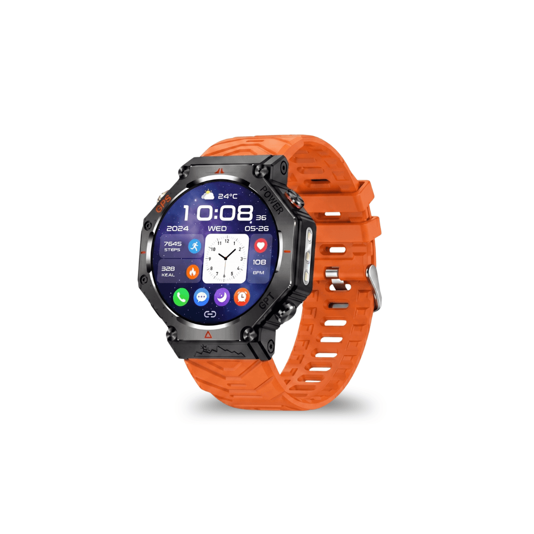 Outdoor-Smartwatch mit GPS, AMOLED & 10 ATM – Orange