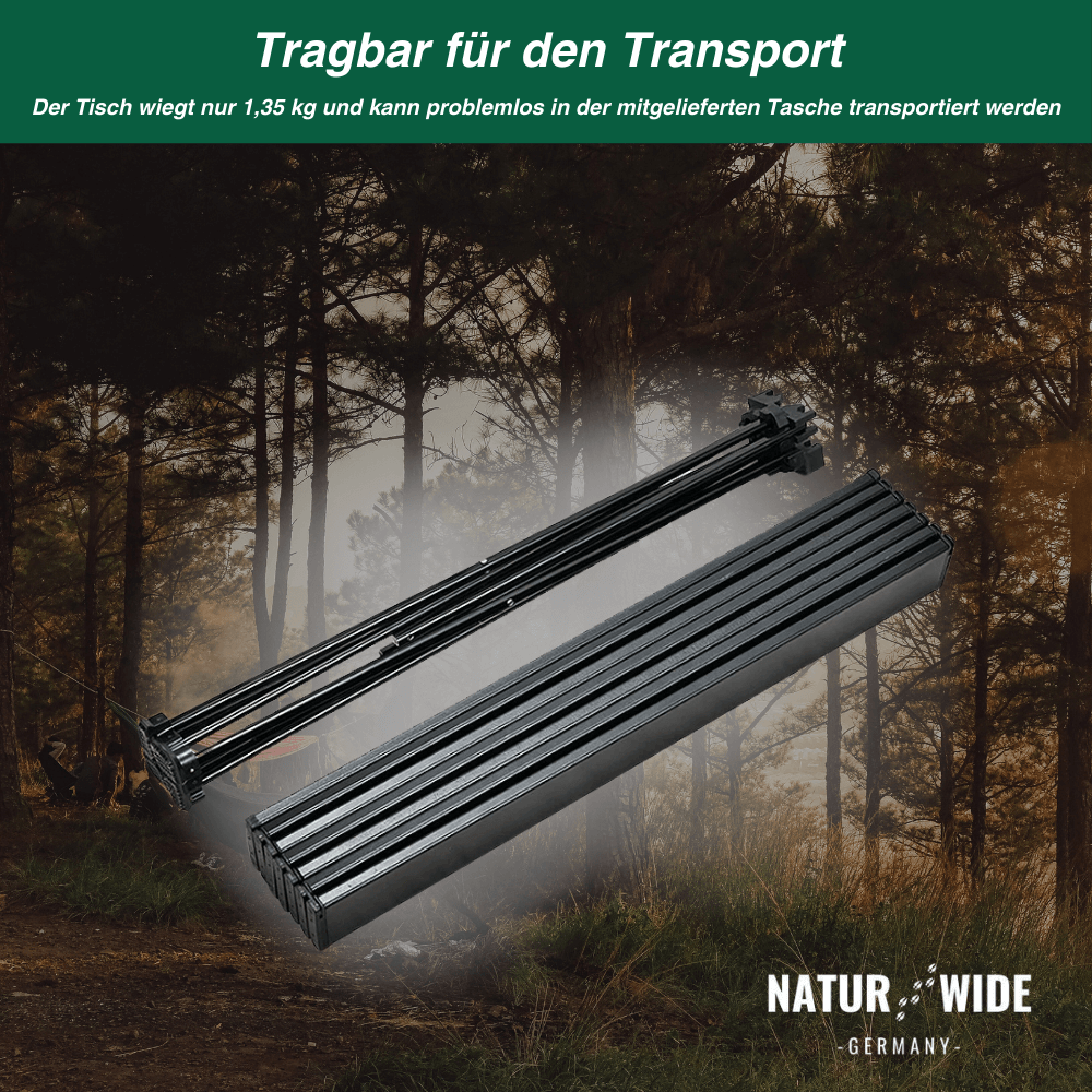 Faltbarer Camping-Tisch aus Aluminium, 2 Größen – Ansicht 2