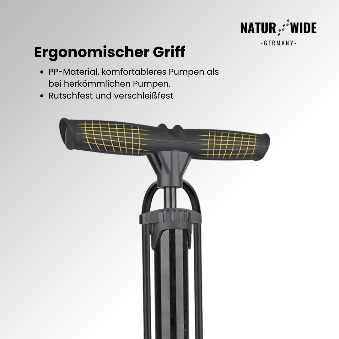 Fahrradpumpe 11 bar mit Manometer, alle Ventile – Ansicht 9