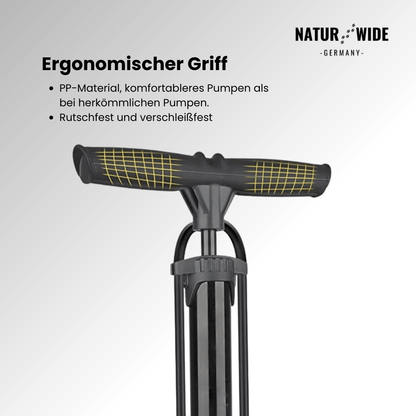 Fahrradpumpe 11 bar mit Manometer, alle Ventile – Ansicht 9