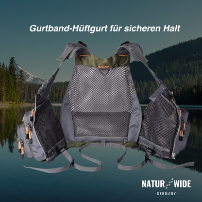 Angelweste mit 18 Taschen, Mesh, verstellbar – Ansicht 2