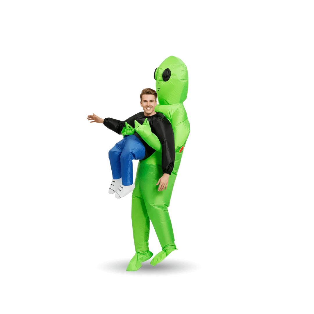 Aufblasbares Alien-Kostüm für Kind & Erwachsene – Ansicht 8