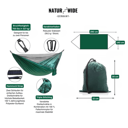 Camping-Hängematte mit Moskitonetz & Tarp – Ansicht 5