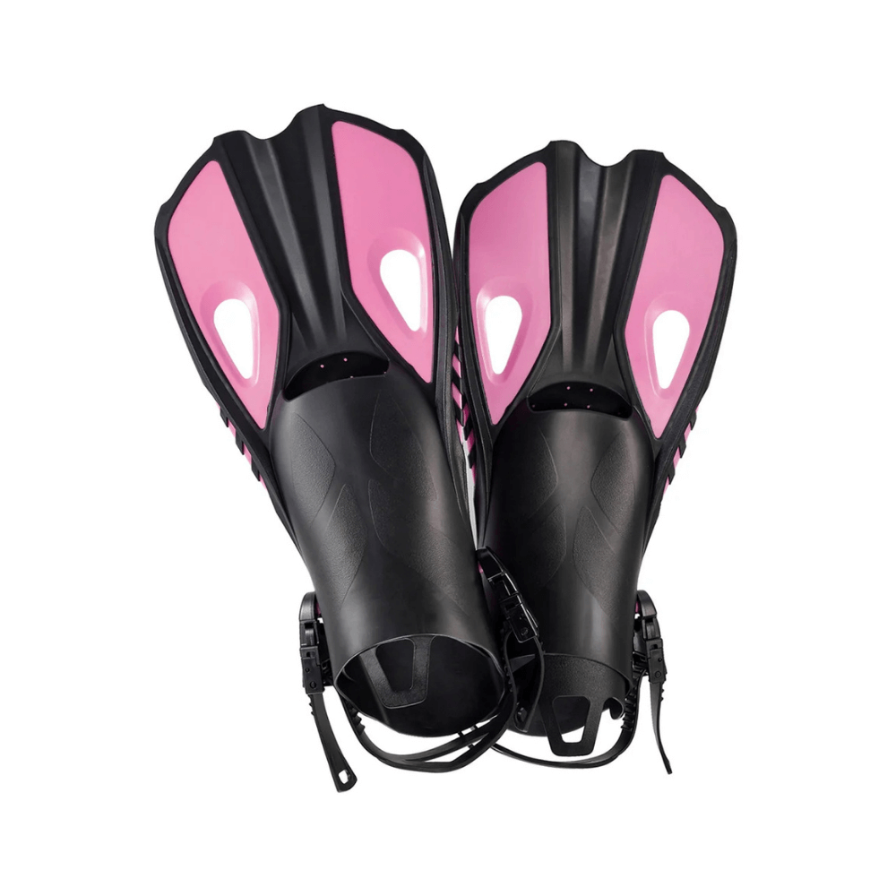 Verstellbare Schnorchelflossen, Größen XS–XL – Rosa