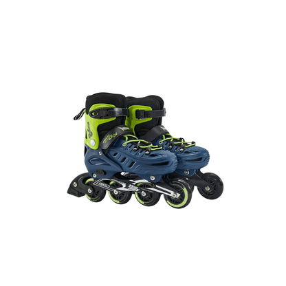 Größenverstellbare Inline Skates mit LED-Rollen – Blau