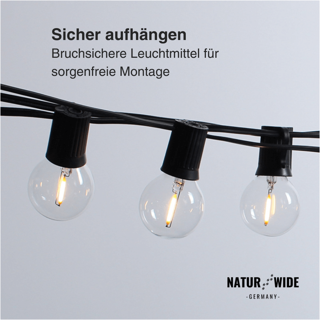 G40 LED-Lichterkette außen, bruchfest, 3–15 m – Ansicht 5