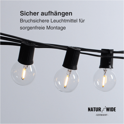 G40 LED-Lichterkette außen, bruchfest, 3–15 m – Ansicht 5