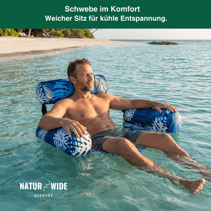 Aufblasbare Pool-Hängematte mit Kopfstütze – Ansicht 4