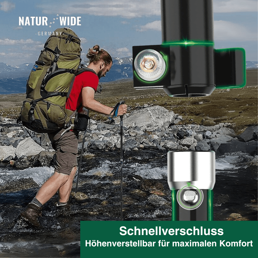 TrekMaster Wanderstöcke, Alu, verstellbar – Ansicht 5