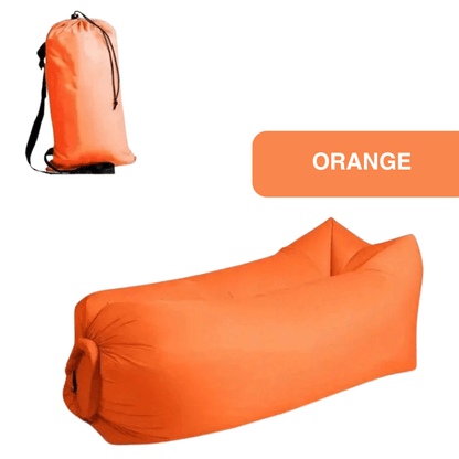Aufblasbares Luftsofa ohne Pumpe, 200 × 70 cm – Orange